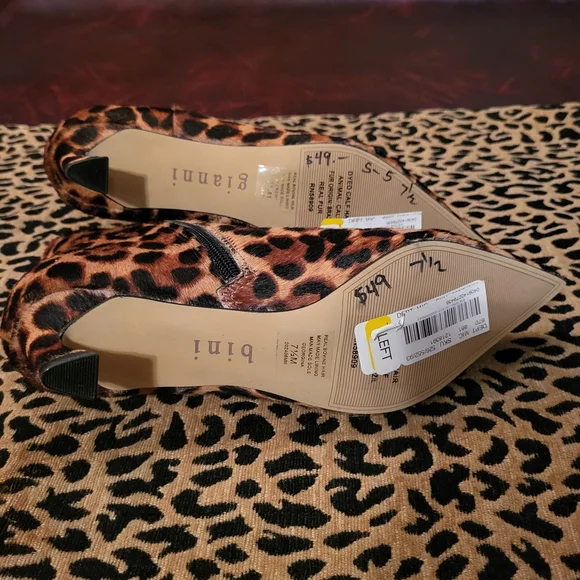 Gianni Bini Animal Print Ankle Booties - Picture 4 of 4